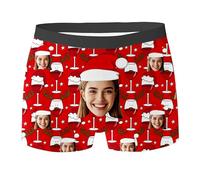 Calzoncillos bóxer de Navidad para Hombre, Divertidos, Estampado navideño, de Moda,Calzoncillos Tipo bóxer para Hombres Ropa Interior Personalizada de Navidad de Invierno, Regalo para Hombres