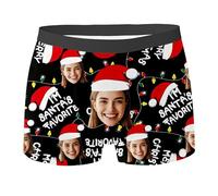 Calzoncillos bóxer de Navidad para hombre, divertidos, estampado navideño, de moda,calzoncillos tipo bóxer para hombres ropa interior personalizada de Navidad de invierno, regalo para hombres