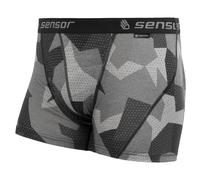 Calzoncillos bóxer funcionales para hombre Sensor Merino Impress Talla: M / Color: negro/gris