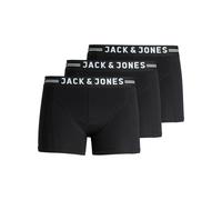 Jack & Jones Hombre Sense Trunks 3-Pack Bóxer,Black/Black Waistband,M