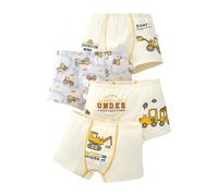 Calzoncillos Boxer Niño 10-12 Años - Ropa Interior Pequeños Y Bebés Calzoncillos con Estampado De Dibujos Animados Pantalones Cortos Ropa Interior De Algodón Bañadores 4 Uds (Light Purple 7-8 Years)