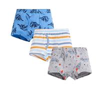 Calzoncillos Boxer Niño 8 Años - Ropa Interior para Niños Pequeños Bebés Niños Calzoncillos De Dibujos Animados Pantalones Cortos Ropa Interior De Algodón Bañadores 3 Uds (Blue 6-7 Years)