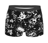 Calzoncillos Bóxer para Hombre Calavera Punk Blanca Calzoncillos para Hombre Básicos Calzoncillo Boxer Hombres Ajustados Calzoncillo De Hombres para Esposo L