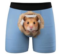 Calzoncillos bóxer para hombre de algodón, ropa interior divertida, con impresión 3D, calzoncillos sexi, hipster, transpirables, suaves, sin rasguños, pantalones cortos de bolsillo, ropa interior