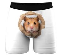 Calzoncillos bóxer para hombre de algodón, ropa interior divertida, con impresión 3D, calzoncillos sexi, hipster, transpirables, suaves, sin rasguños, pantalones cortos de bolsillo, ropa interior