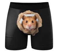 Calzoncillos bóxer para hombre de algodón, ropa interior divertida, con impresión 3D, calzoncillos sexi, hipster, transpirables, suaves, sin rasguños, pantalones cortos de bolsillo, ropa interior