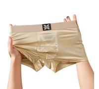 Calzoncillos bóxer para hombre de satén brillante y transpirable L-3XL