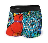Calzoncillos bóxer para Hombre Love is in The Air Cat Art Fly Front con Bolsa de Ropa Interior