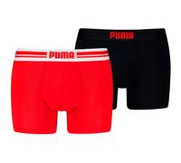 Calzoncillos bóxer para hombre Puma Everyday Placed Logo Boxer 2P Talla: XL / Color: negro/rojo