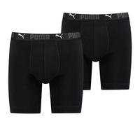 Calzoncillos bóxer para hombre Puma Sport Cotton Long Boxers 2P Talla: M / Color: negro