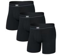 Calzoncillos bóxer para hombre Saxx Essential Cotton Boxer Brief Fly 3Pk Talla: M / Color: negro