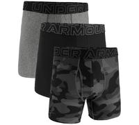 Calzoncillos bóxer para hombre Under Armour Perf Tech Nov 6in Talla: S / Color: gris