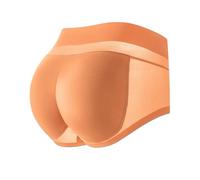 Calzoncillos bóxer para mujer, de algodón, con cintura baja, ropa interior deportiva, pantalones cortos para mujer, ropa interior de ciclismo, con entrepierna de algodón, naranja, S