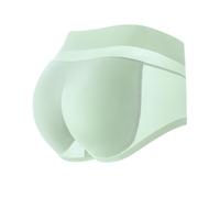 Calzoncillos bóxer para mujer, de algodón, con cintura baja, ropa interior deportiva, pantalones cortos para mujer, ropa interior de ciclismo, con entrepierna de algodón, Verde claro., S