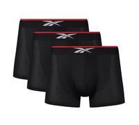 Calzoncillos bóxer Reebok Glynn para hombre, Pack de 3 calzoncillos deportivos, transpirables y elásticos,Pack múltiple de calzoncillos bóxer, color negro