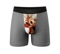 Calzoncillos Boxer,Ropa Interior De Hombre De AlgodóN Estampado De Dibujos Animados Youth Cintura Media Head Pantalones Cortos para Hombres