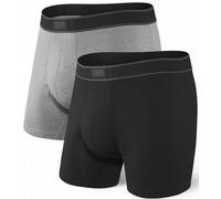 Saxx Men's Underwear Ropa Interior para Hombre - Calzoncillos Masculinos Daytripper - Bóxers con Soporte Interno Ballpark Pouch TM Integrado - Pack de 2,Grafito/Negro,M