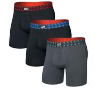 Calzoncillos bóxer Saxx Multi-Sport Mesh Boxer Brief Fly 3Pk Talla: M / Color: negro