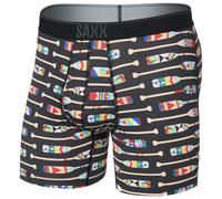 Calzoncillos bóxer Saxx Quest Quick Dry Mesh Boxer Brief Fly Talla: M / Color: gris/blanco
