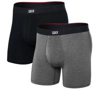 Calzoncillos bóxer Saxx Vibe Xtra Super Soft Bb Fly 2Pk Talla: L / Color: gris