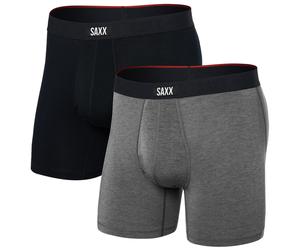 Calzoncillos bóxer Saxx Vibe Xtra Super Soft Bb Fly 2Pk Talla: L / Color: gris