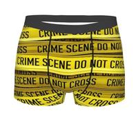 Calzoncillos Boxer Sin Costura Calzoncillos Tipo Bóxer Escena del Crimen Cómodos Ropa Interior Hombres para Uso Diario Dormir L