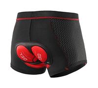 Calzoncillos Ciclismo Hombre Acolchados, Actualizar Pantalones cortos de ciclismo transpirables Ciclismo Ropa interior Gel Pad A prueba de choques Bicicleta Aprieta MTB MTB Bike Ropa interior Hombre P