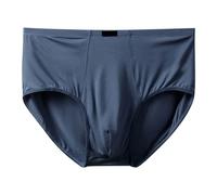 Calzoncillos de algodón de gran tamaño para hombre de mediana edad y mayores calzoncillos de cintura alta ropa interior suelta suave y cómoda ropa interior transpirable elástico, O Gris Oscuro