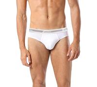 Calzoncillos de algodón elástico para hombre, paquete de 4 bragas bielásticas, bragas de algodón para hombre, de colores a la moda, blancos, negros y grises, 4 Blancos, M