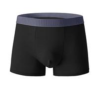 Calzoncillos de algodón orgánico para hombre de un solo color Bragas de algodón puro Grafeno Antibacteriano Calzoncillos Boxer Personalidad Cintura Media Ropa Interior Hombres Ajustados Boxer
