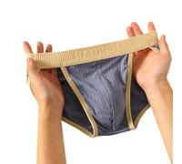 Calzoncillos de algodón para hombre con perfil de altura media, patrón de rayas suaves y tela ligera que circula el aire (4XL azul)