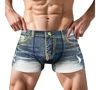 Calzoncillos de Calzoncillos Wasite Mid Impresos Casual Breathable Ropa Interior Men's Men's Men Pantalones Cortos Mallas