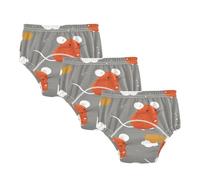 Calzoncillos de entrenamiento para orinal para niñas pequeñas, absorben el agua, estilo Oliver Jeffers, color óxido, para dormir