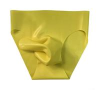 Calzoncillos de goma de látex para hombre, sin costuras, tema de nariz de elefante, ropa interior de cintura baja para un ajuste transparente consciente del cuerpo (2XL amarillo)