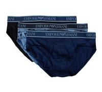 Emporio Armani Core Logoband 3-Pack Brief Bragas, MAR/ST AZZUR/INCHIOS, M de los Hombres