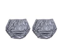 Calzoncillos de incontinencia lavables para Ropa interior reutilizable a prueba de fugas Fundas de pañales resistentes agua para hombres y mujeres Paquete de 2 ropa interior a prueba de, Gray S