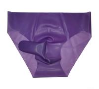 Calzoncillos de látex cómodos para hombre con detalle de nariz de elefante para uso diario (M púrpura)