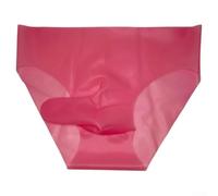 Calzoncillos de látex para hombre, sin costuras, con nariz de elefante, bragas de seguridad de cintura baja, ropa interior de goma de color sólido para uso diario y especiales para ocasiones, rojo