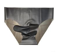Calzoncillos de látex para hombre, sin costuras, con nariz de elefante, bragas de seguridad de cintura baja, ropa interior de goma de color sólido para uso diario y especiales para ocasiones, rojo