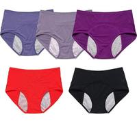 Calzoncillos de Mujer Absorbentes Para Incontinencia Bragas Menstruales Absorbentes Incontinencia Protección de Fugas de Orina Algodón Ecológicas Lavables Reutilizables B,7XL(115-125Kg)