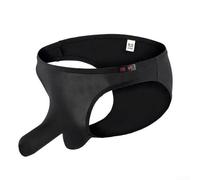 Calzoncillos de nariz de elefante para hombre, ropa interior transpirable con bolsa grande (S negro)
