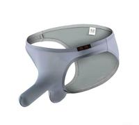 Calzoncillos de nariz de elefante para hombre, ropa interior transpirable con función de bolsa grande (S gris)