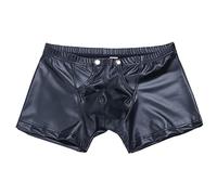 Calzoncillos de piel sintética para hombre, calzoncillos tipo bóxer, ropa interior sexy para hombre, tallas grandes, ropa interior sexy para hombre, ropa interior sexy y gay, erótica de piel sintética