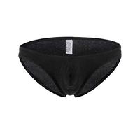 Calzoncillos de talle bajo para hombre, cómodos, minimalistas, ligeros, con cintura elástica, parte inferior de tela suave y transpirable para dormir en interiores, Negro, XXL