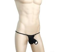 Calzoncillos de tela de seda de hielo para hombre construidos con perfil de talle bajo, ingeniería de apertura de bolsa y tacto estético de nariz de elefante (XL negro)