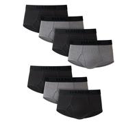 Calzoncillos Hanes sin etiqueta para hombre, suaves y absorbentes de humedad, paquete de 7, gris/negro, talla grande (EE. UU.)