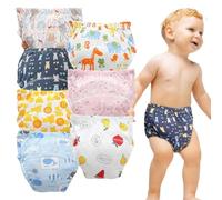 Calzoncillos higiénicos para bebés, ropa interior higiénica para niños y niñas, 100% algodón, lavables y reutilizables, transpirables, 7 piezas