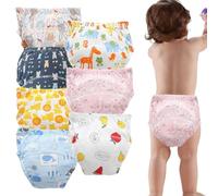 Calzoncillos higiénicos para bebés, ropa interior higiénica para niños y niñas, 100% algodón, lavables y reutilizables, transpirables, 7 piezas