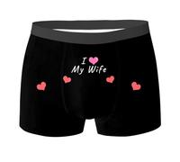 Calzoncillos Hombre Boxer Algodon - Ropa Interior Personalizada para con Cara para Cumpleaños de Novios Y Maridos (Black XXXL)
