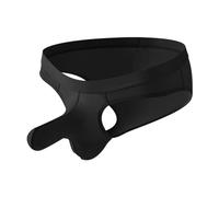 Calzoncillos Hombre - Intimo Sexy A Triangolo A Vita Bassa con Filo Sottile In Seta Di Ghiaccio Da Uomo (Black XL)